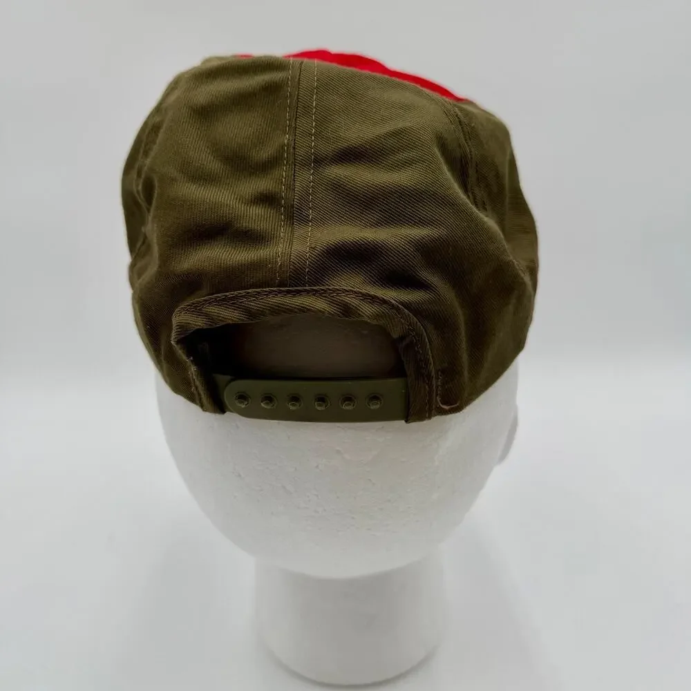 Vintage Boy Scouts of America Red & Olive Green Cap‎ Snapback Medium/Large